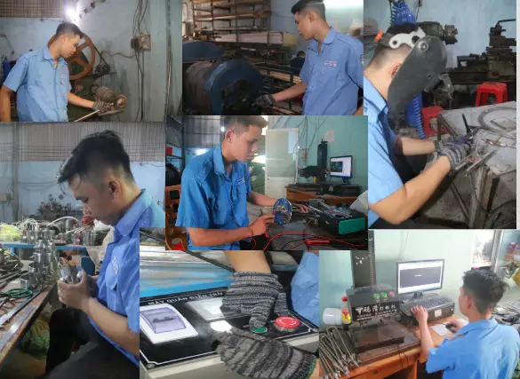 Nhân công trường minh đang làm việc