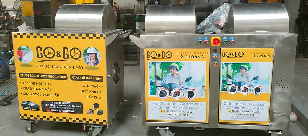 Máy giặt sấy nón bảo hiểm